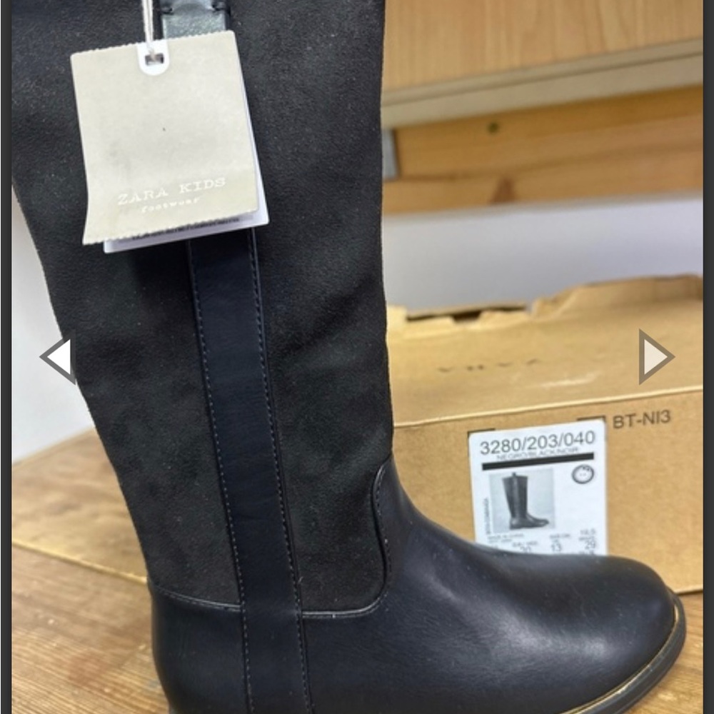 Zara kids black boots size 35 / 3 new!!